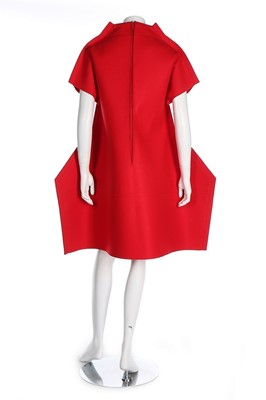 Lot 304 - A Comme des Garçons bright scarlet felted wool...