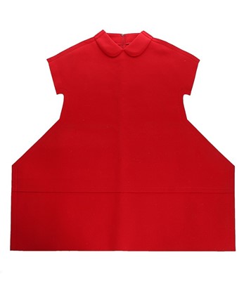Lot 304 - A Comme des Garçons bright scarlet felted wool...