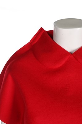 Lot 304 - A Comme des Garçons bright scarlet felted wool...