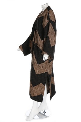 Lot 308 - An Issey Miyake black and tan textured chevron...