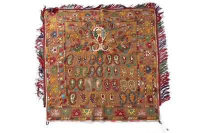 Lot 473 - An embroidered saddle cloth, probably...