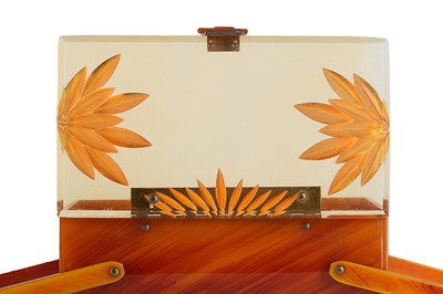 Lot 55 - Four Lucite handbags, 1950s, comprising coffin-...