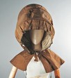 Lot 44 - An extremely large calash bonnet, 1770s, with...