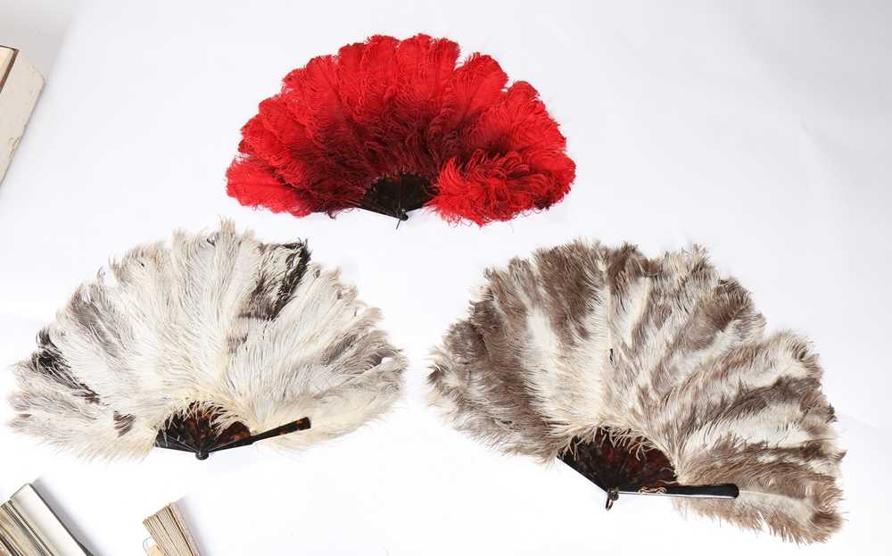 Traditional Welsh Fan Lot 408 - A group of fans, 1880-1920, comprising