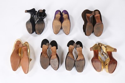 Lot 95 - Seven pairs of shoes, 1930s-40s, including a...