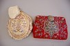 Lot 7 - Two evening bags, 1930s, the first of red silk...