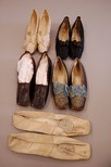 Lot 43 - Four pairs of ladies flat slippers circa...