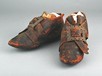 Lot 41 - An unusual pair of leather shoes, Swiss or...
