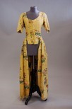 Lot 73 - A brocaded silk open robe, the fabric 1740s...