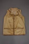 Lot 77 - A cream satin Newmarket style waistcoat circa...