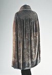 Lot 87 - A Maria Gallenga stencilled grey velvet cape,...