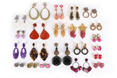 Lot 47 - A large group of colourful earrings,...