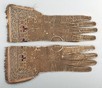 Lot 58 - A pair of men's embroidered leather gloves,...