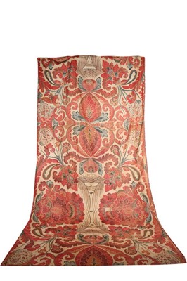 Lot 465 - A large printed and hand-painted cotton...