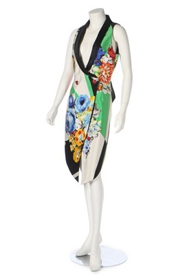 Lot 29 - A Gianni Versace printed floral silk waistcoat,...