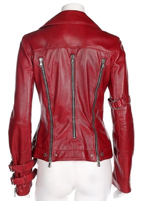 Lot 88 - A Dolce & Gabbana red leather jacket, AW 2003,...