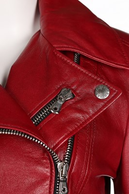 Lot 88 - A Dolce & Gabbana red leather jacket, AW 2003,...