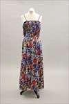 Lot 81 - Two floral full-length evening gowns, late...