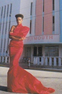 Lot 71 - A Thierry Mugler red satin evening gown,...