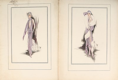 Lot 100 - Henry Worrall Luker fashion sketches for...