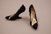 Lot 77 - F. Pinet invisible heel shoes in black suede...