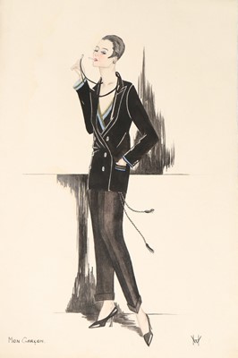 Lot 101 - Henry Worrall Luker fashion sketches for day...