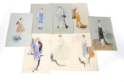 Lot 101 - Henry Worrall Luker fashion sketches for day...