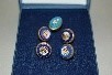Lot 204 - Four micro mosaic buttons, Italian, late 19th...