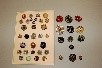 Lot 238 - Bimini pressed glass buttons, brooches and ear-...