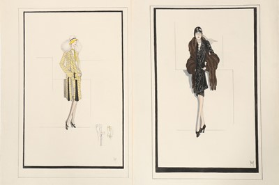 Lot 102 - Henry Worrall Luker fashion sketches for day...