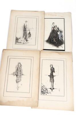 Lot 102 - Henry Worrall Luker fashion sketches for day...