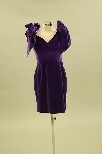 Lot 28 - Antony Price purple cotton velvet cocktail...