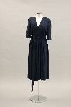 Lot 33 - A Grès midnight blue jersey wrap-over dress,...