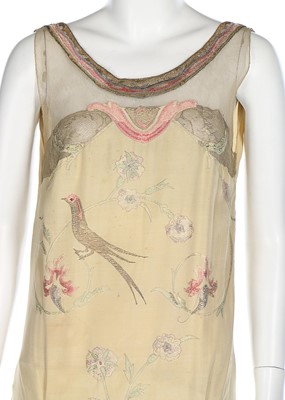 Lot 195 - A pale pink chiffon cocktail dress, circa 1929,...