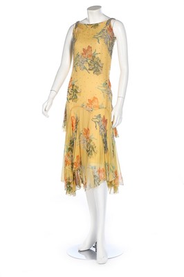Lot 202 - Floral evening wear, late 30s-early 40s,...