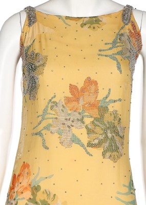 Lot 202 - Floral evening wear, late 30s-early 40s,...
