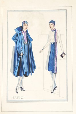 Lot 103 - Henry Worrall Luker fashion sketches for day...