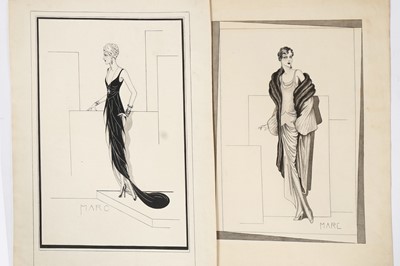 Lot 103 - Henry Worrall Luker fashion sketches for day...