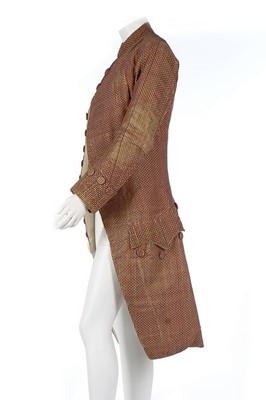 Lot 81 - A young man's striped velvet tailcoat, circa...
