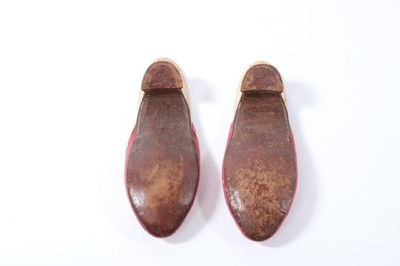 Lot 65 - A pair of pink leather ladies mules, circa...