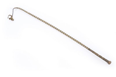 Lot 83 - A finely beaded riding crop, early 19th...