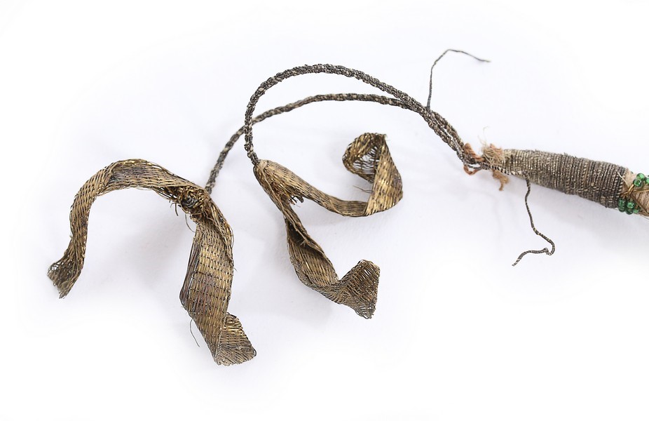 Lot 83 - A finely beaded riding crop, early 19th