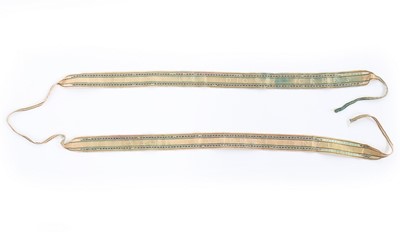 Lot 89 - A pair of men's striped silk stockings, circa...