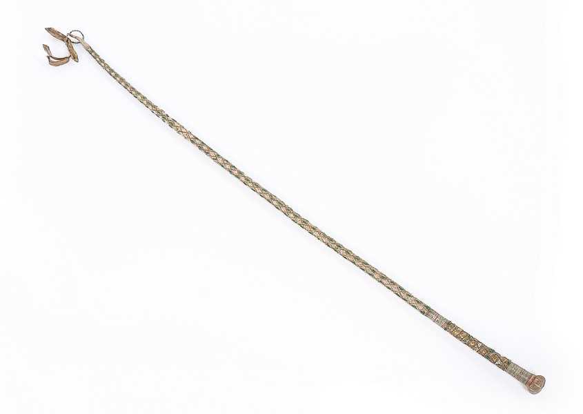 Lot 91 - A finely beaded riding crop, early 19th...