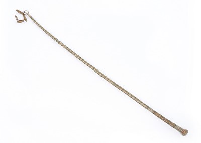 Lot 91 - A finely beaded riding crop, early 19th...
