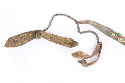 Lot 91 - A finely beaded riding crop, early 19th...