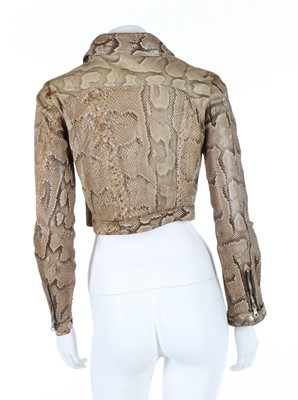 Lot 166 - An Ossie Clark snakeskin rocker jacket, circa...