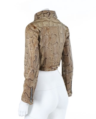 Lot 166 - An Ossie Clark snakeskin rocker jacket, circa...