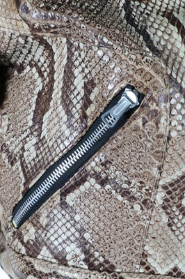 Lot 166 - An Ossie Clark snakeskin rocker jacket, circa...