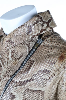 Lot 166 - An Ossie Clark snakeskin rocker jacket, circa...